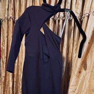 This is a rich plum tight knit dress